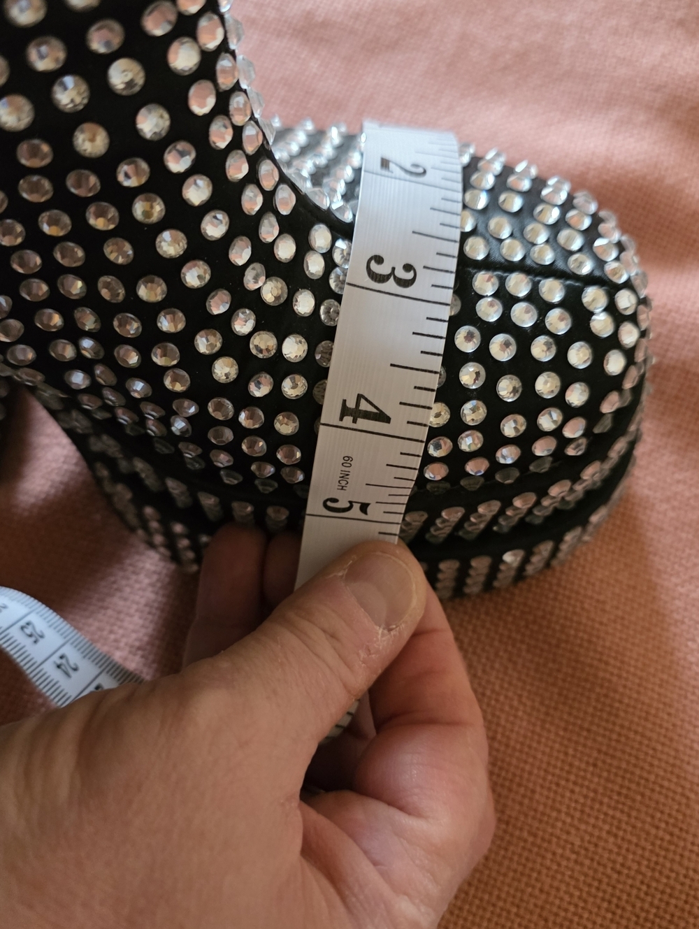 STEVE MADDEN Women's Black Rhinestone Platform Boots Sz 5.5 M Needs Some Repair - Picture 16 of 16